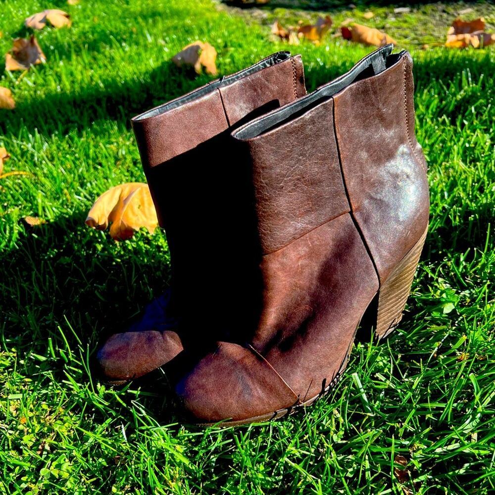 Rag & Bone Heel Ankle Boots Chocolate Size 39
